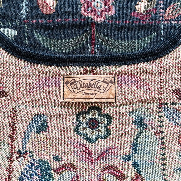 Colourful Nordic Floral Tapestry Vest by Vitabella Womens Medium - Picture 6 of 6